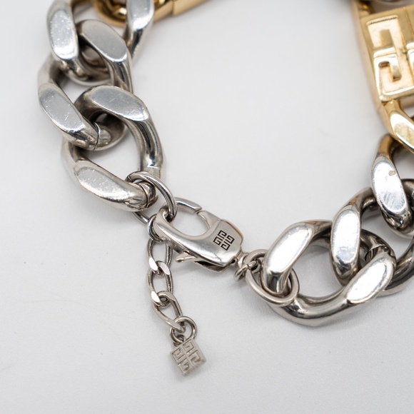 Givenchy 4G Chain Large Bracelet Golden Silvery - Picture 4 of 7